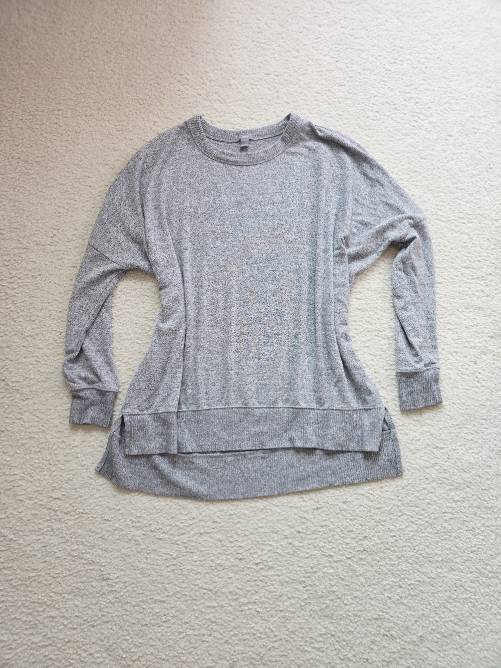 Cozy Lightweight Knit Pullover Aerie Gray Sweater